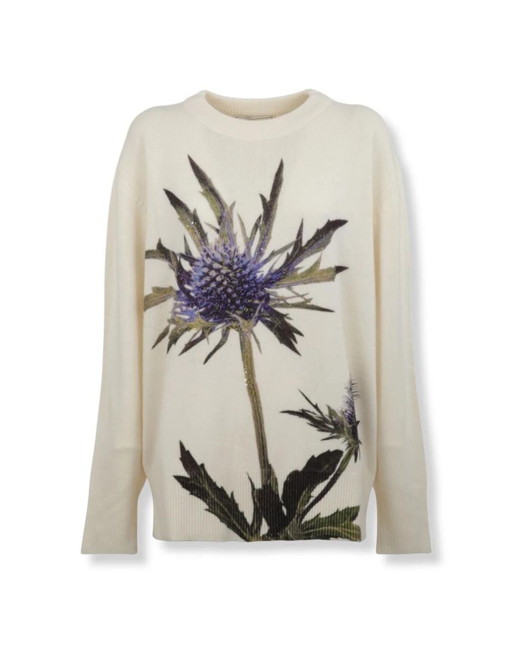 Blumarine Gray Round-Neck Knitwear
