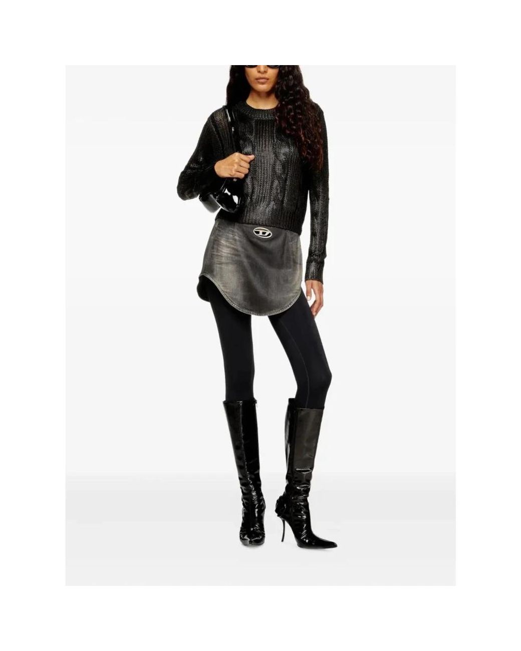 DIESEL Black Round-Neck Knitwear