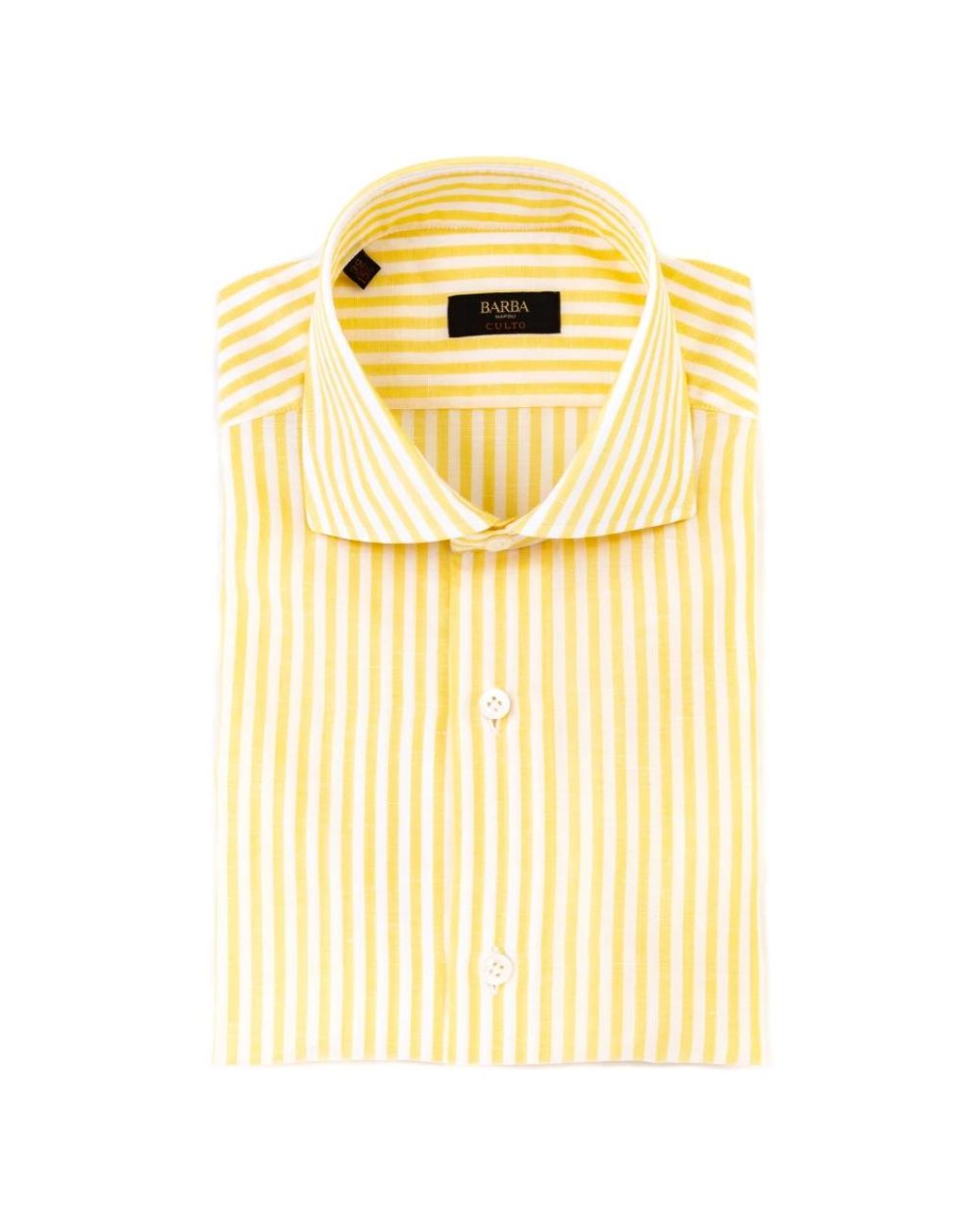 Barba Napoli Yellow Formal Shirts for men