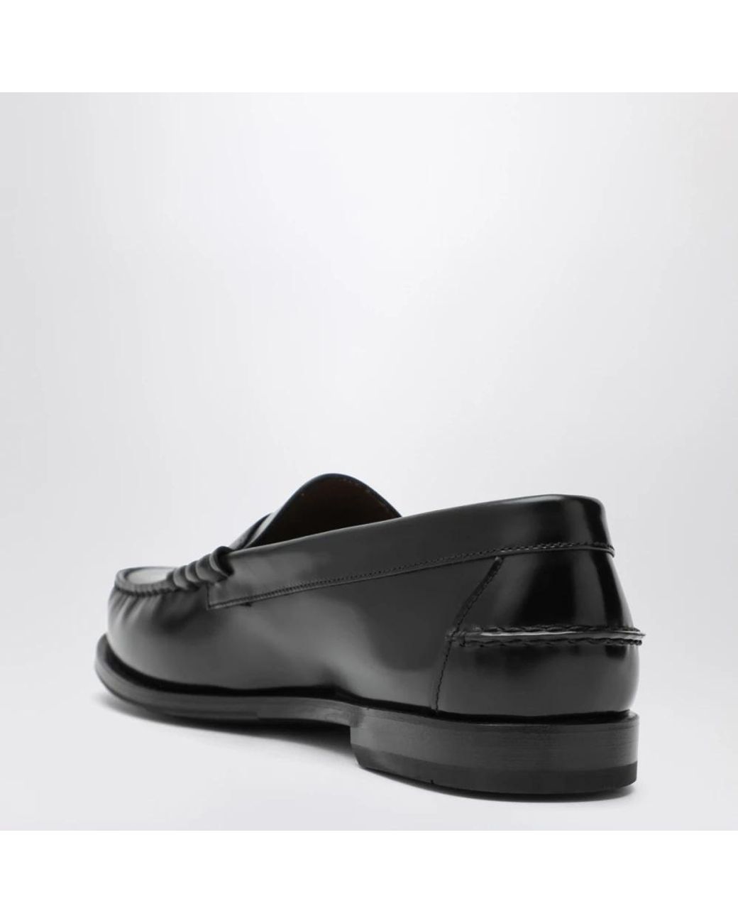 Prada Triangular Plaque Loafer in het Black voor heren