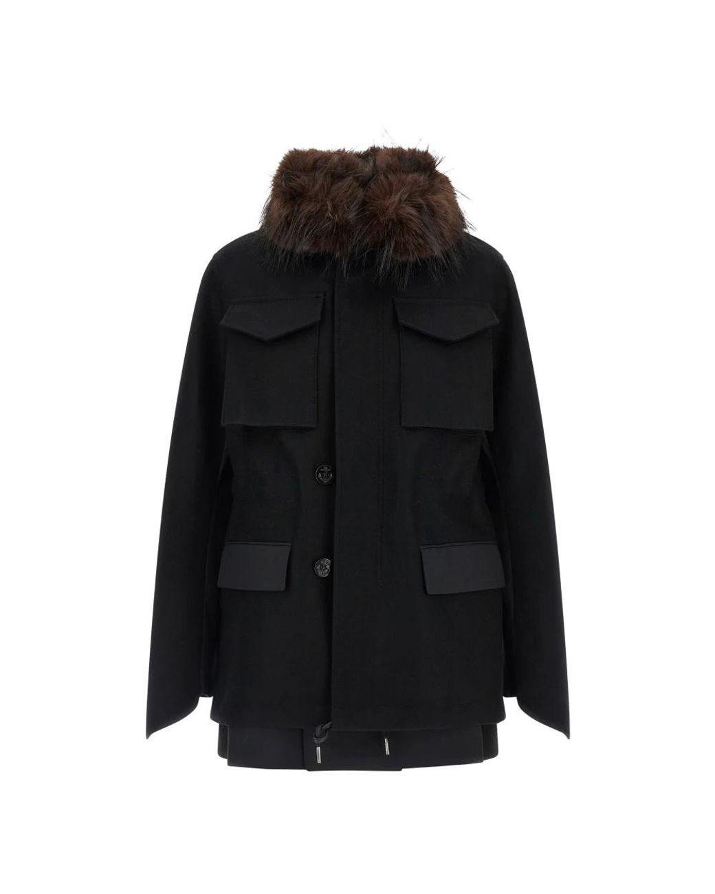 Sacai Black Winter Jackets