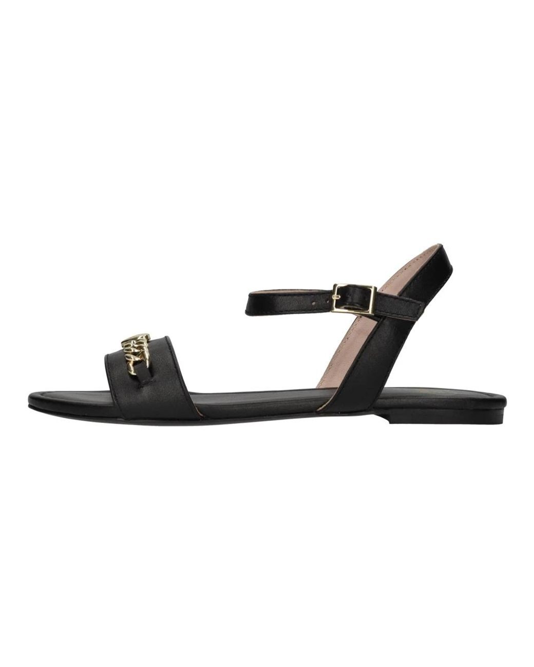 Love Moschino Black Flat Sandals