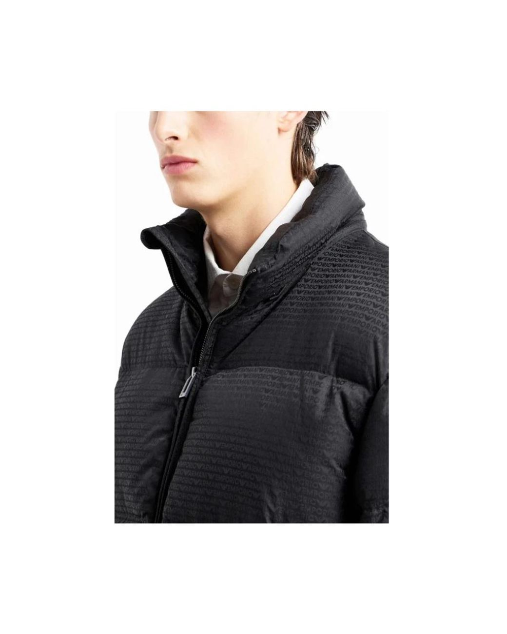 Emporio Armani Black Down Jackets for men