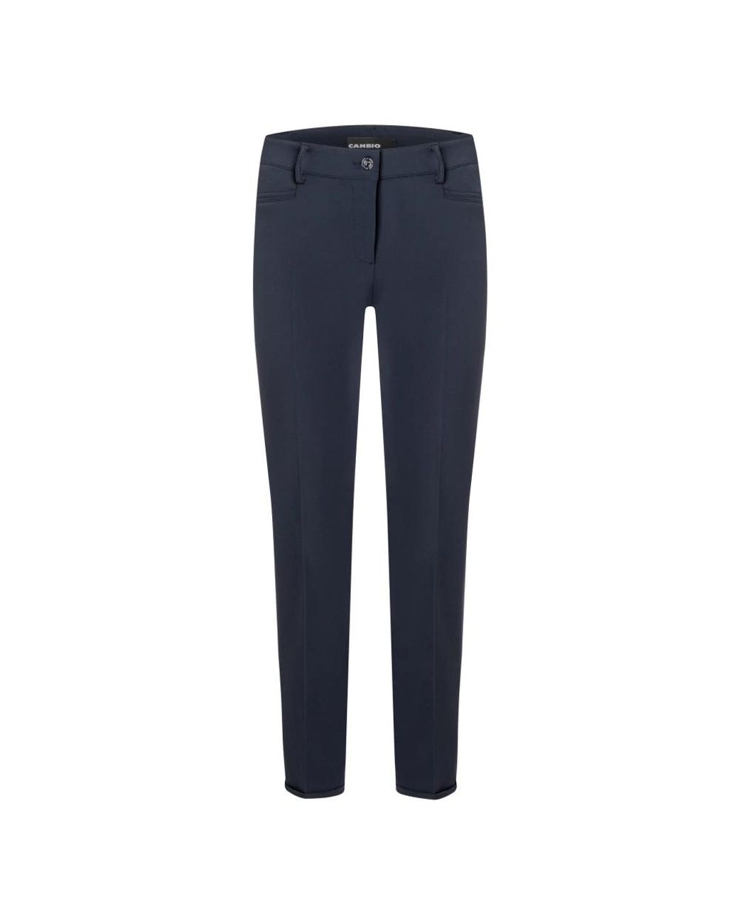 Cambio Blue Slim-Fit Trousers