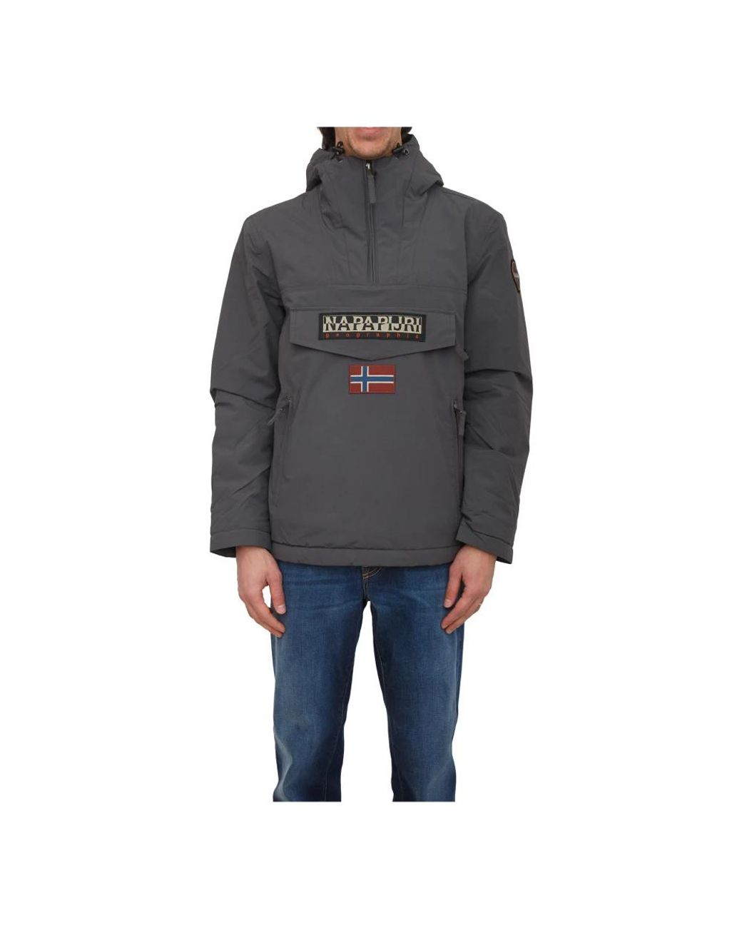 Napapijri Jassen ,Grijs ,Leer Rainforest Pocket 2 Jacket in het Gray voor heren