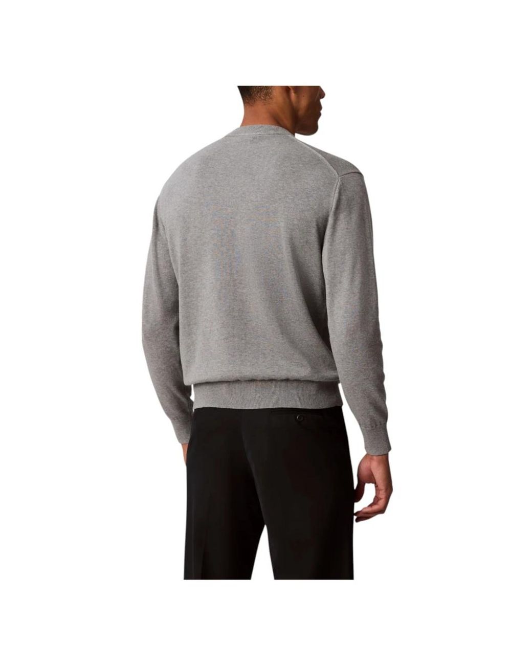 Calvin Klein Gray Round-Neck Knitwear for men