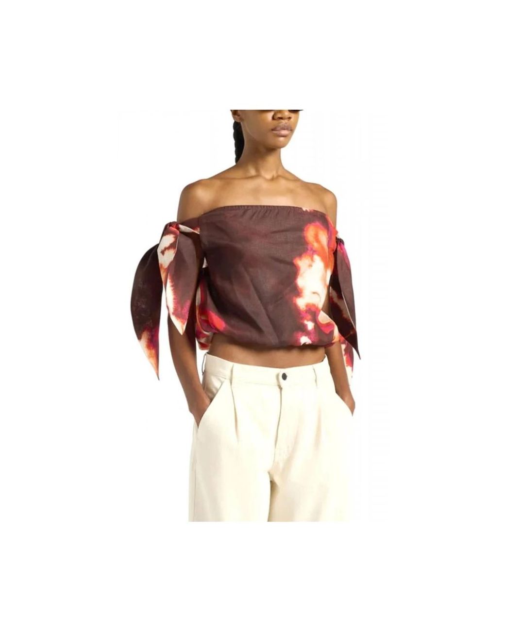 Liviana Conti Red Sleeveless Tops