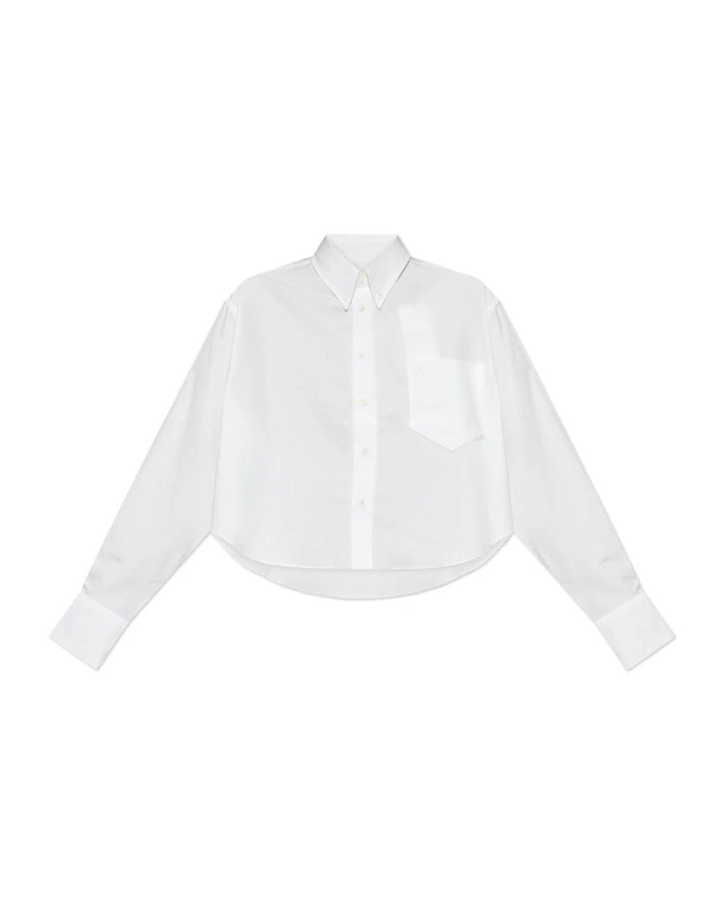 AMI Shirt Met Logo in het White