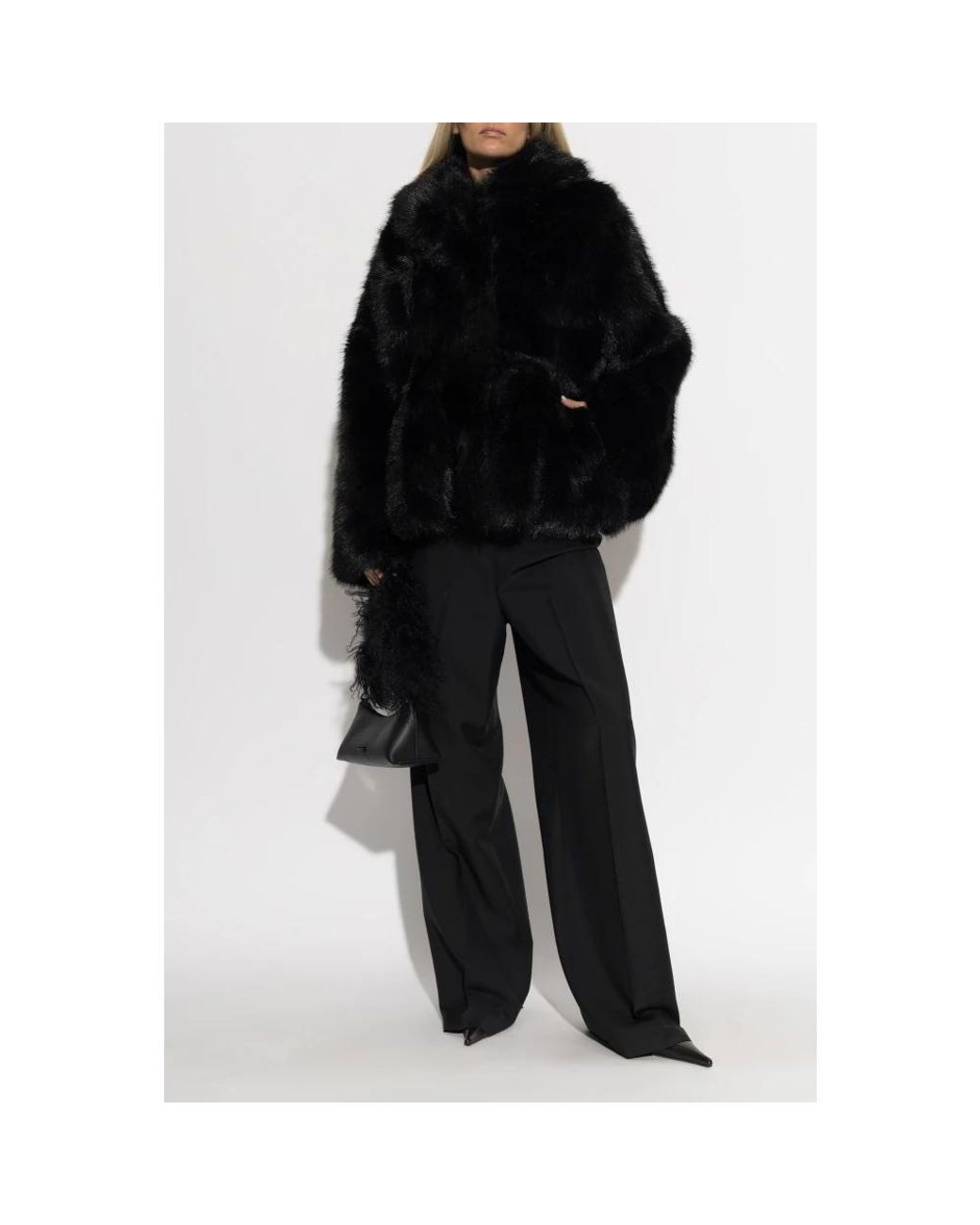 ROTATE BIRGER CHRISTENSEN Black Faux Fur & Shearling Jackets