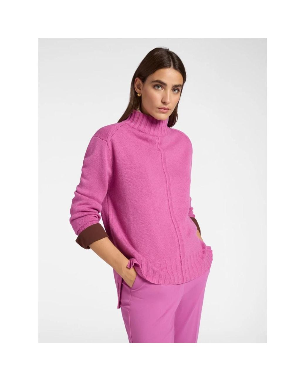 Elena Miro Pink Turtlenecks