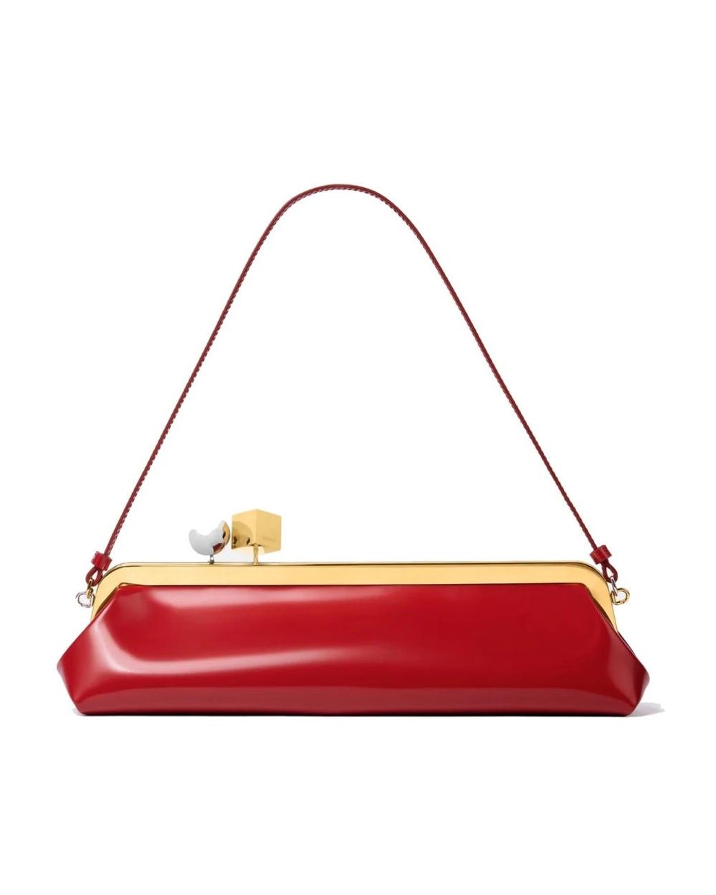Jacquemus Red The Salon Clutch