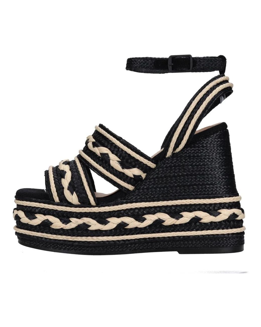 Castaner Black Wedges