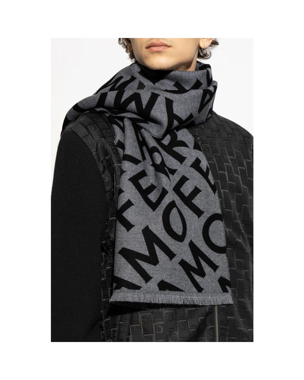 Ferragamo Wollschal mit monogramm in Black für Herren