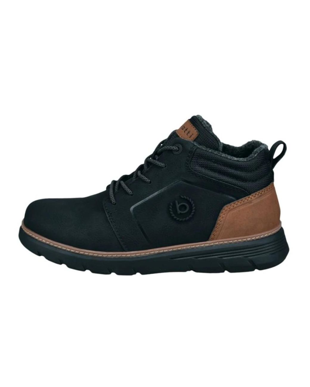 Bugatti Black Lace-Up Boots for men