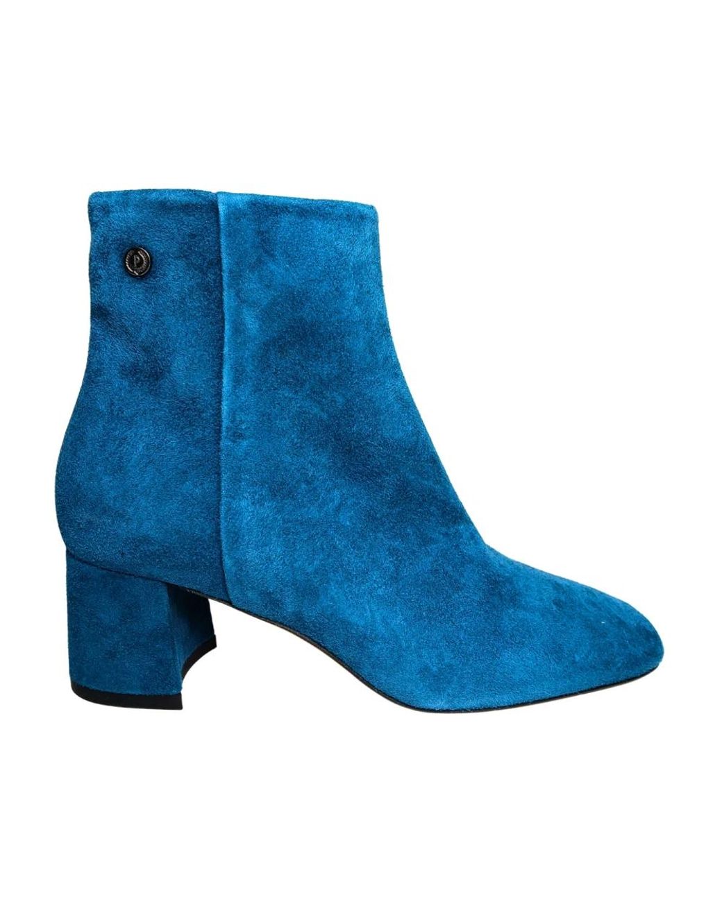 Pollini Blue Heeled Boots