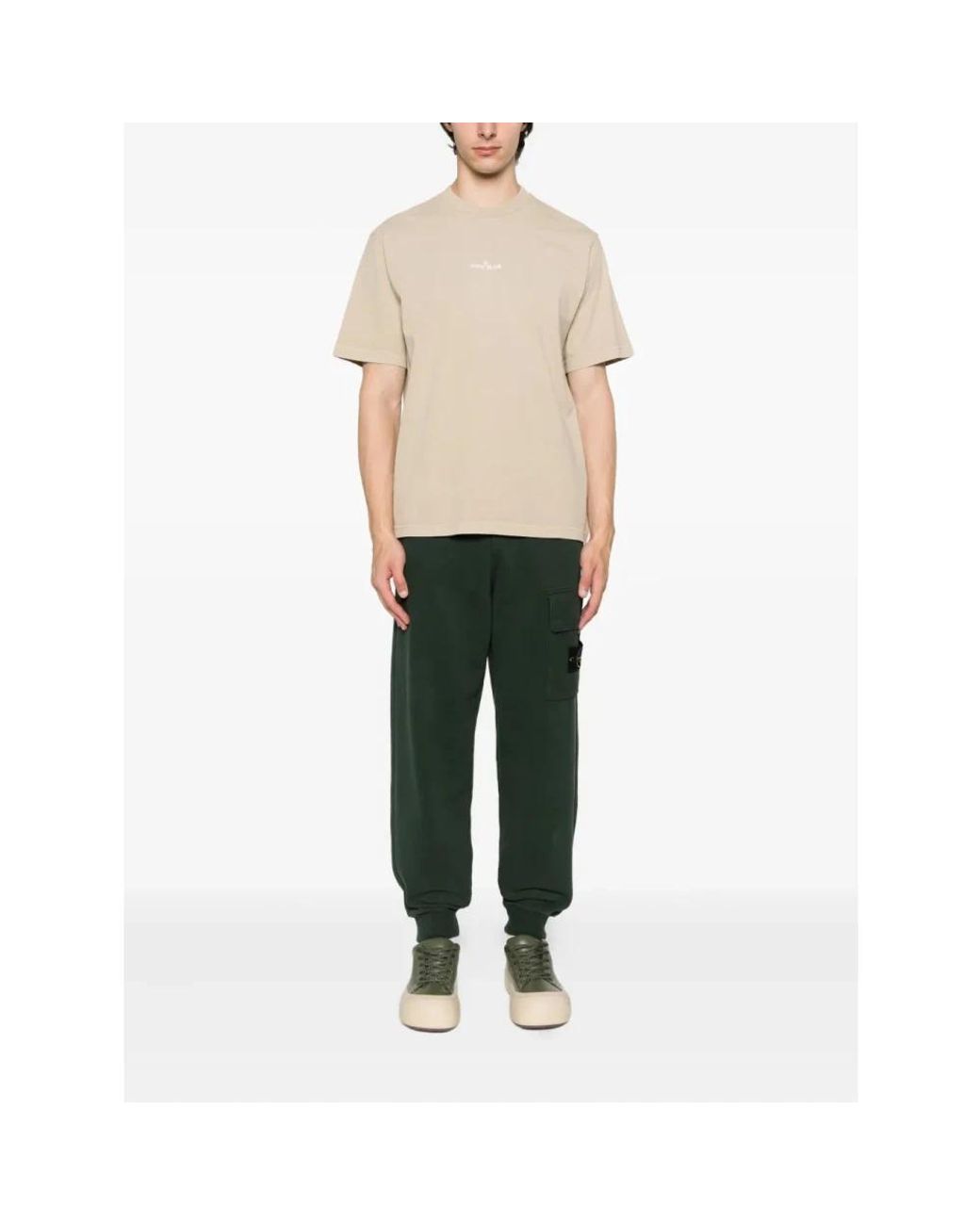 Stone Island Green Sweatpants for men