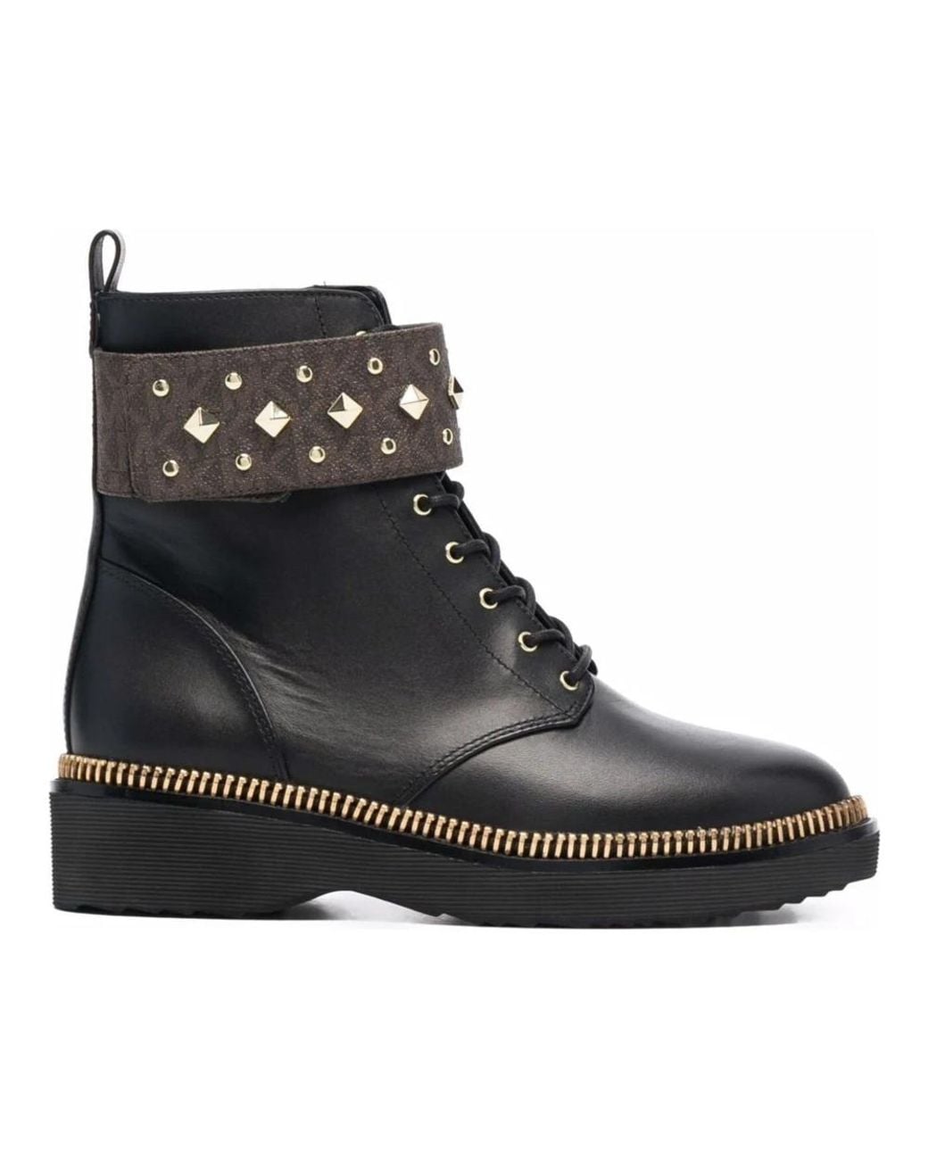 Michael Kors Black Lace-Up Boots