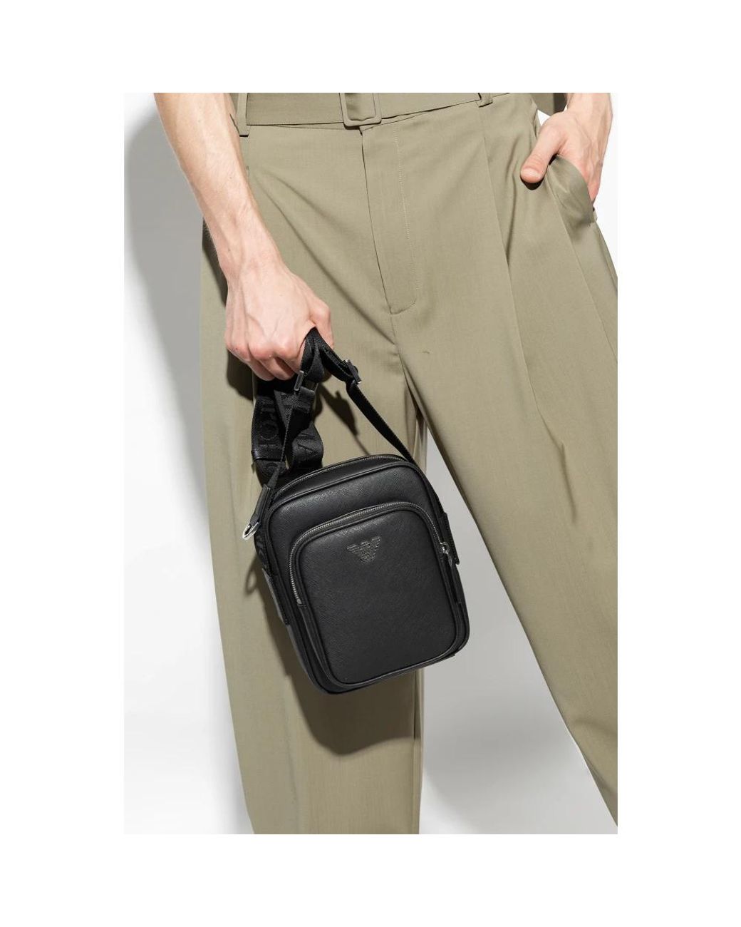 Emporio Armani Black Cross Body Messenger for men