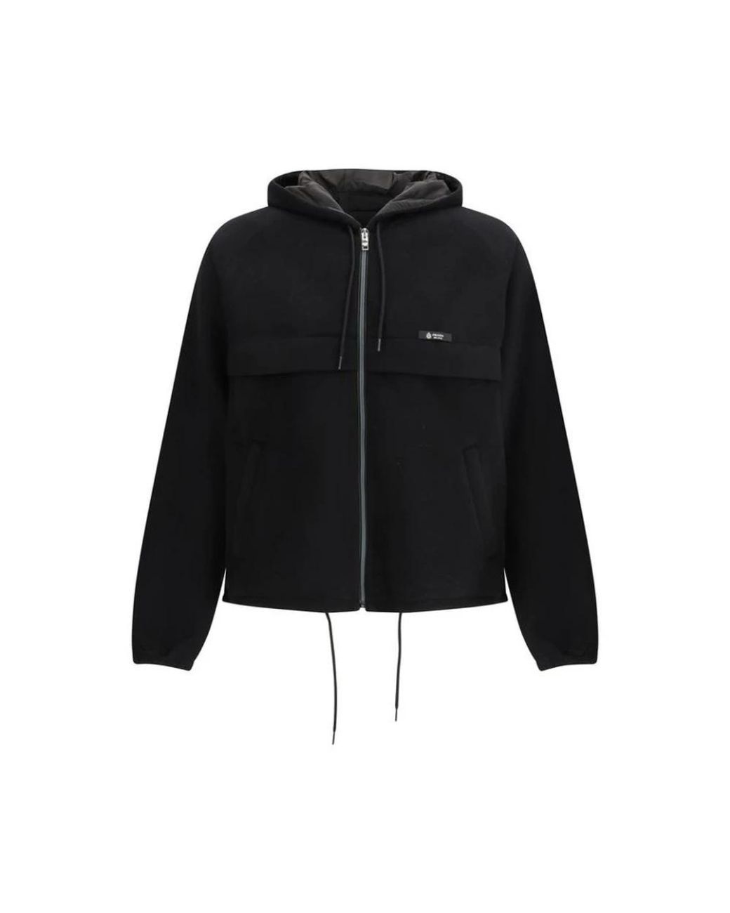 Prada Jassen ,Zwart ,Polyester Polyester Shell Jas Met Ritssluiting in het Black voor heren