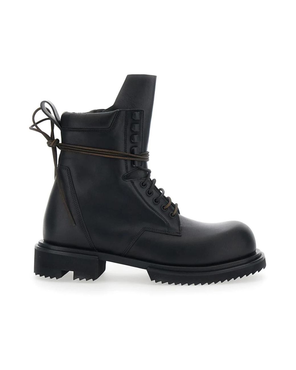 Rick Owens Black Lace-Up Boots for men
