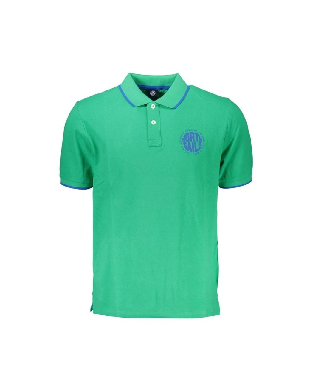 North Sails Tops ,Groen ,Katoen Groen Katoenen Poloshirt Met Print in het Green voor heren