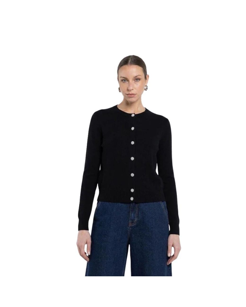 Kaos Gebreid Vest in het Black