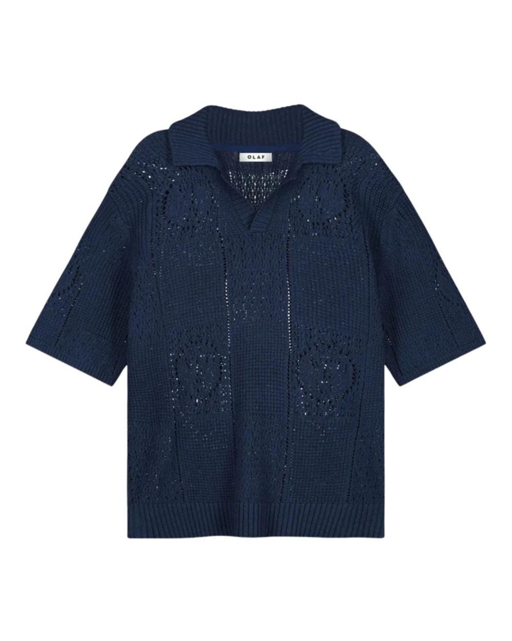 Olaf Hussein Blue Polo Shirts for men