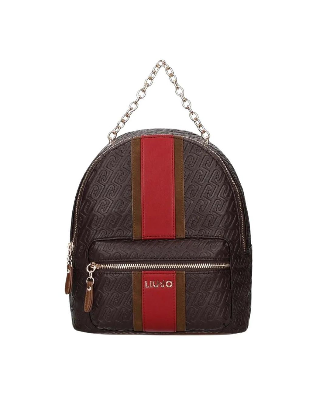 Liu Jo Red Rucksack Mit Monogramm-Logo