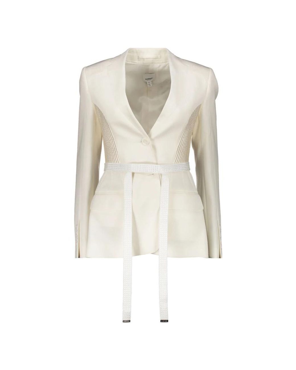 Burberry Gestructureerde Blazer Met Twee Knopen in het Natural