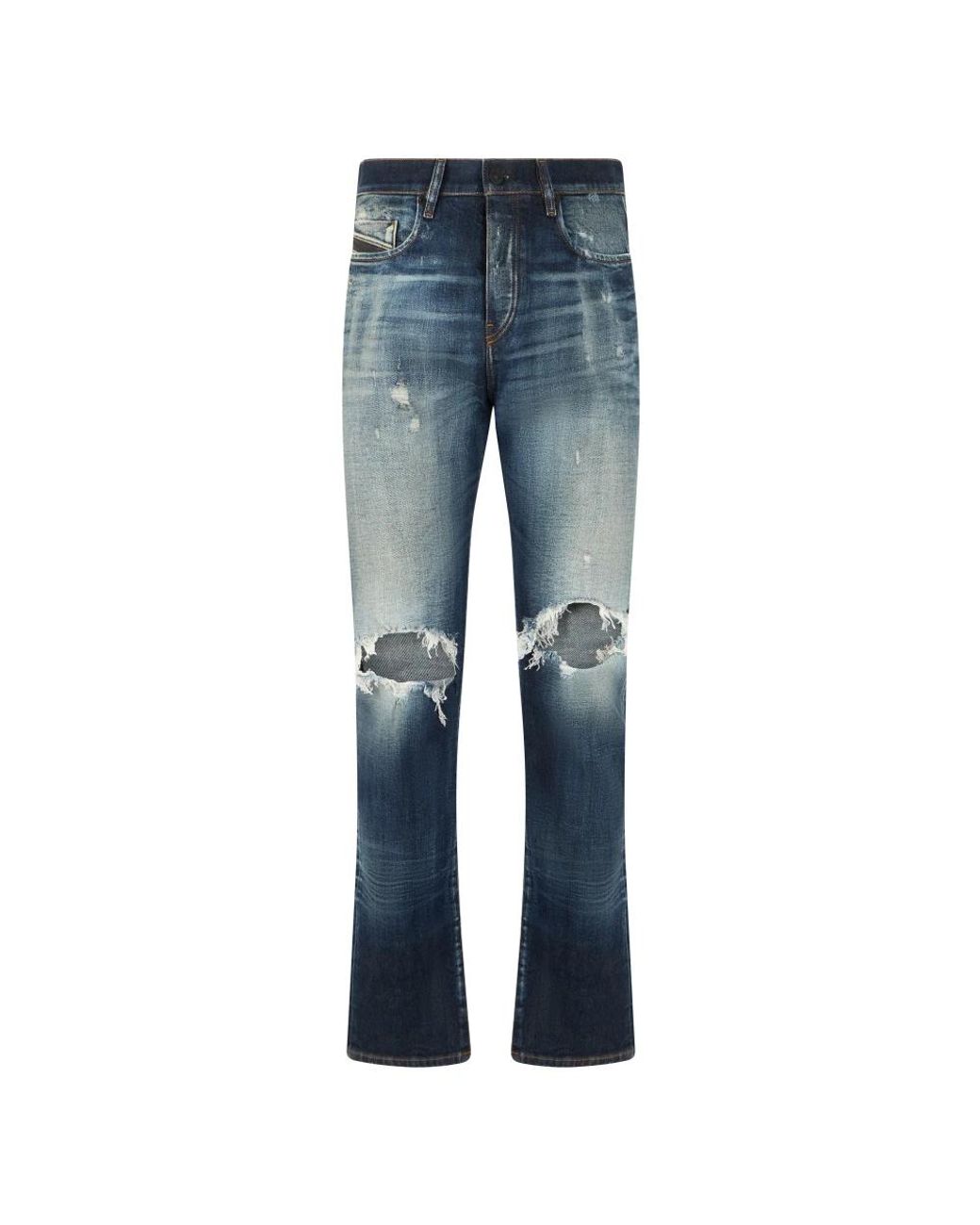DIESEL Blue Flared Jeans for men