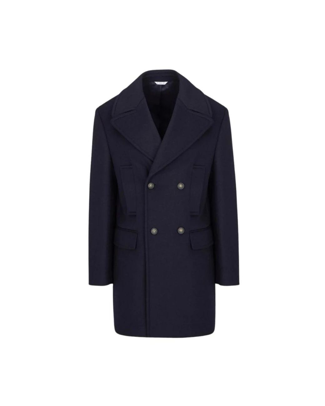 Manuel Ritz Blue Double-Breasted Coats for men