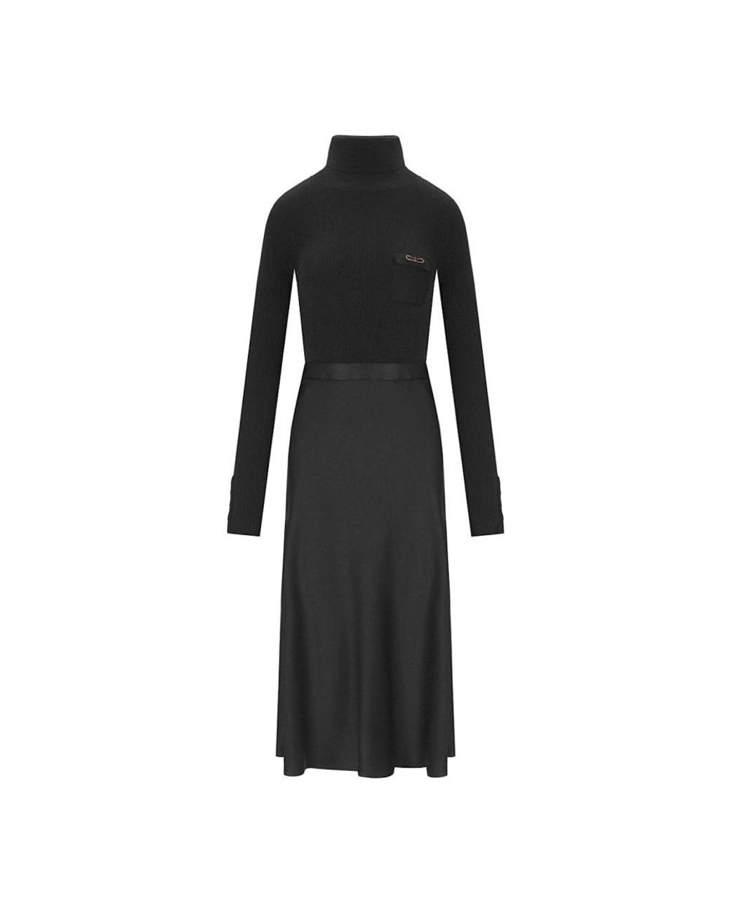 Elisabetta Franchi Black Midi Dresses