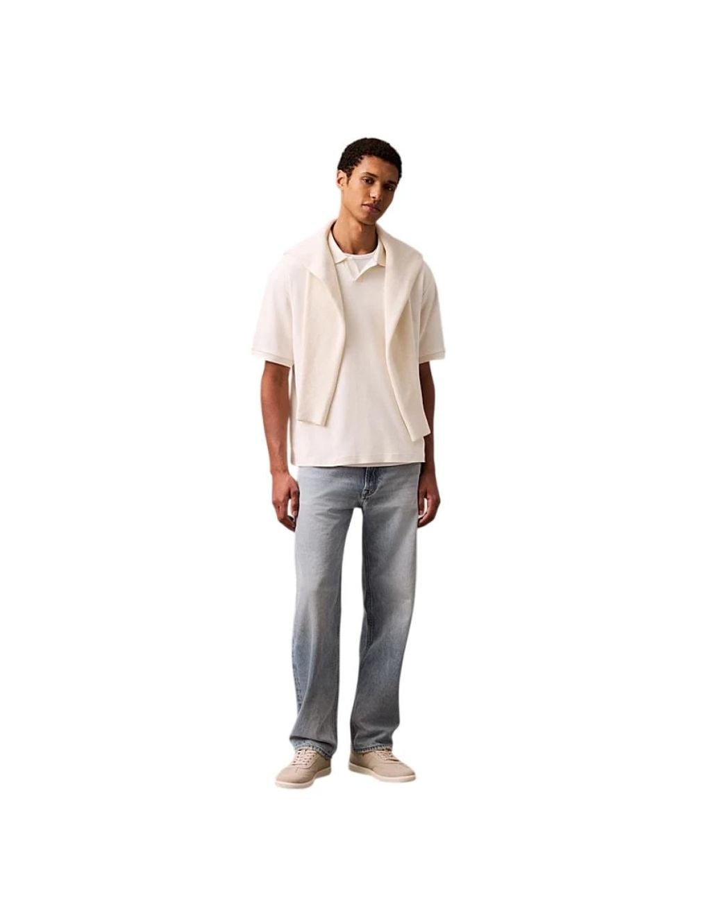 Calvin Klein White Polo Shirts for men
