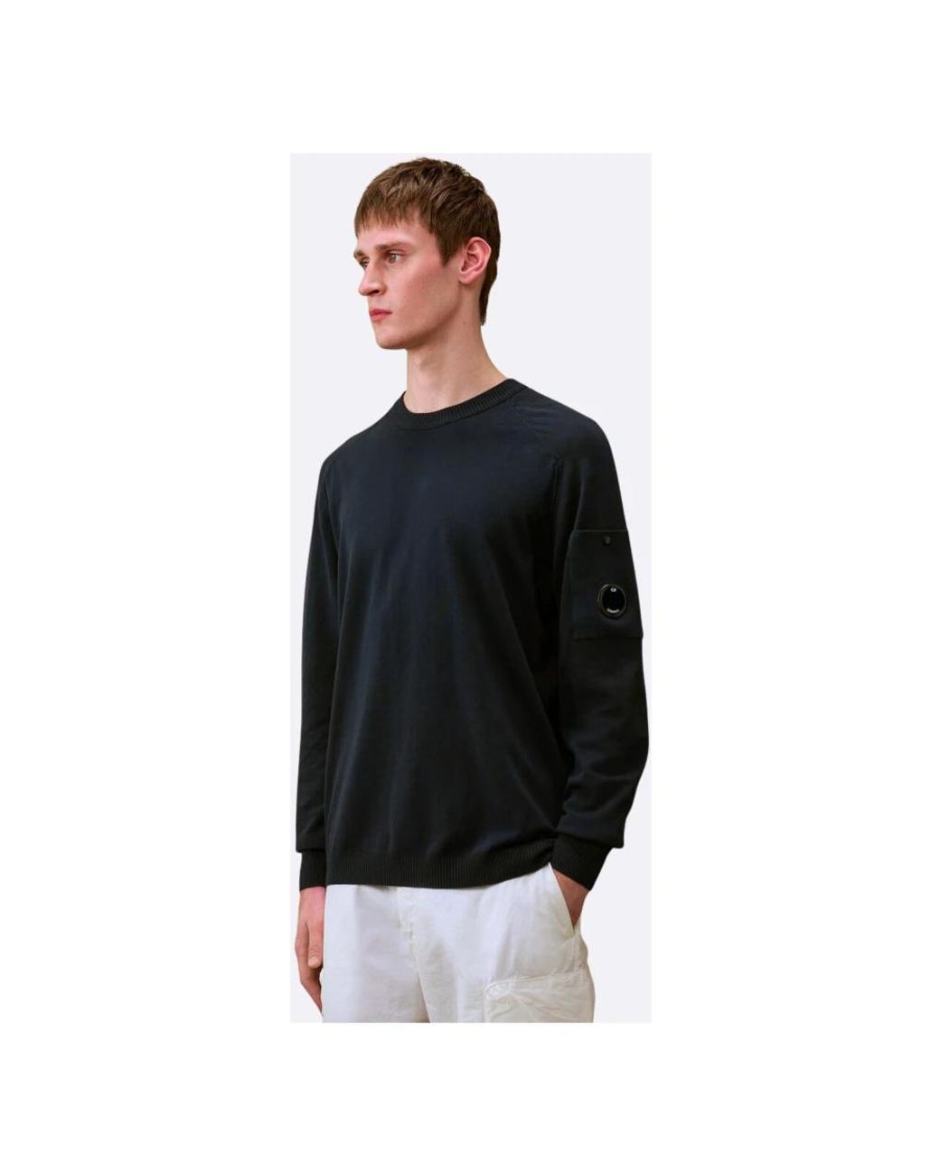 C P Company Black Round-Neck Knitwear for men
