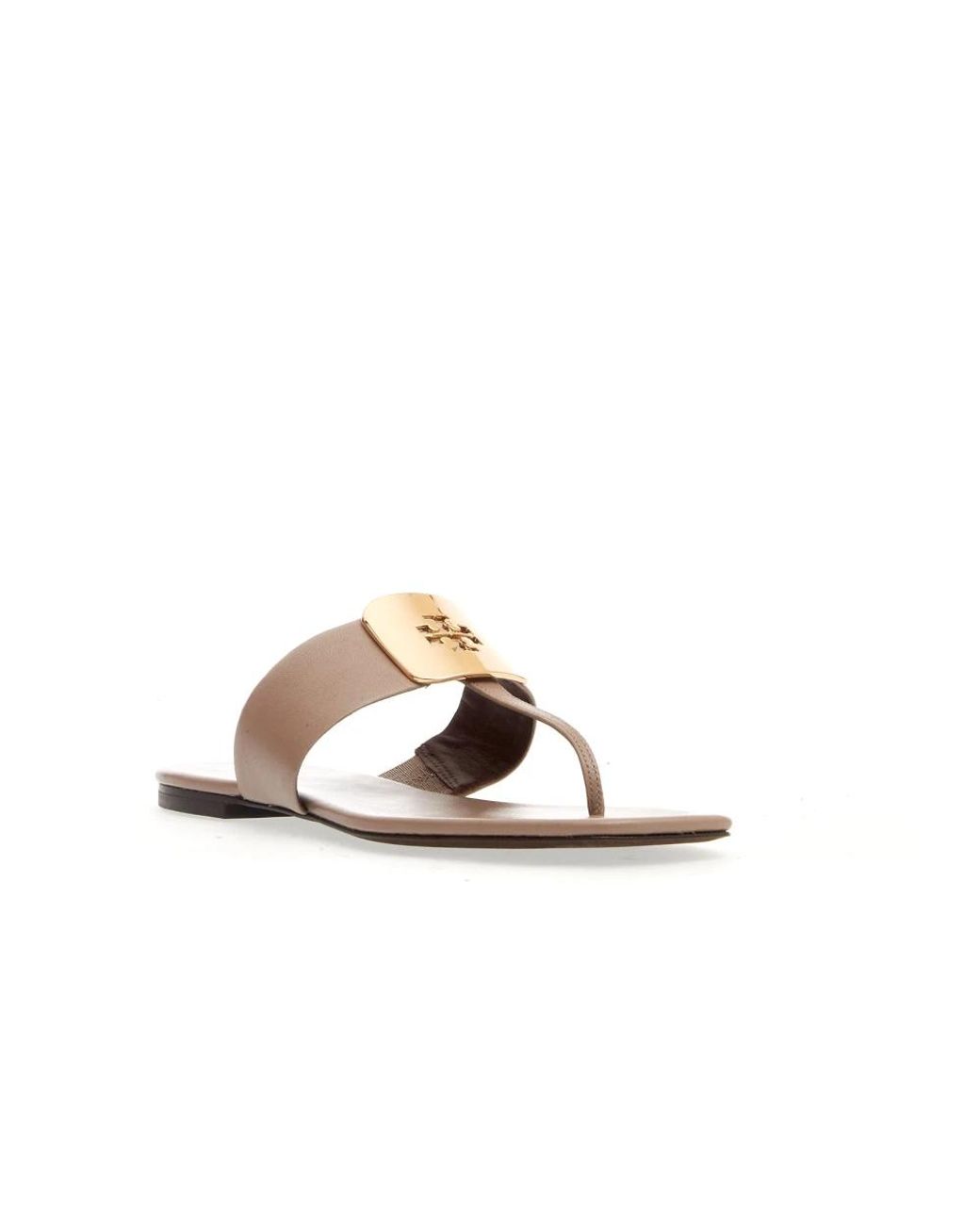 Tory Burch Natural Schicke leder sandalen
