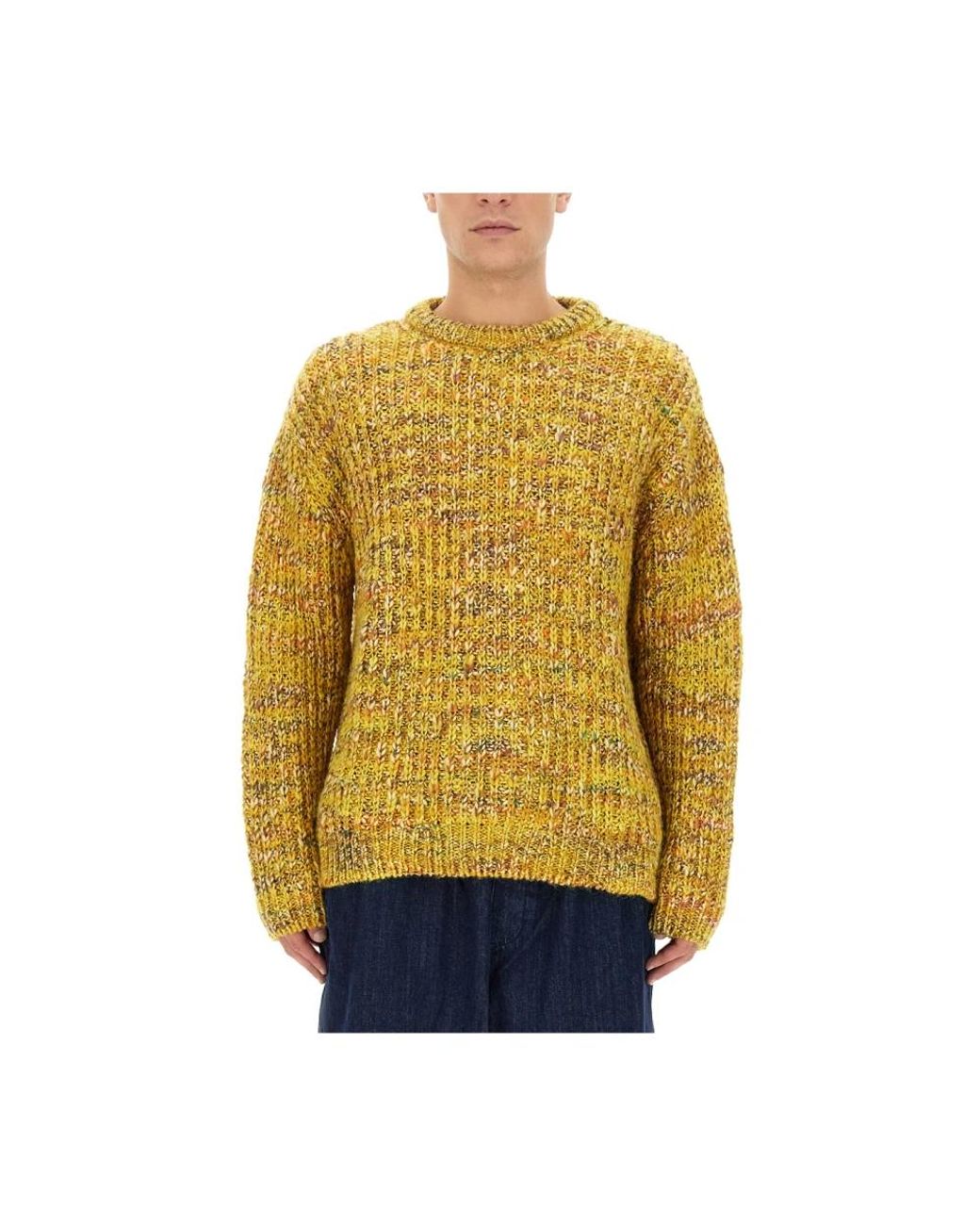 YMC Yellow Round-Neck Knitwear for men