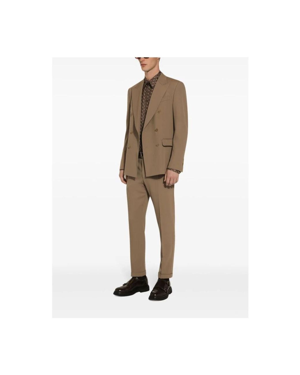 Dolce & Gabbana Brown Suit Trousers for men