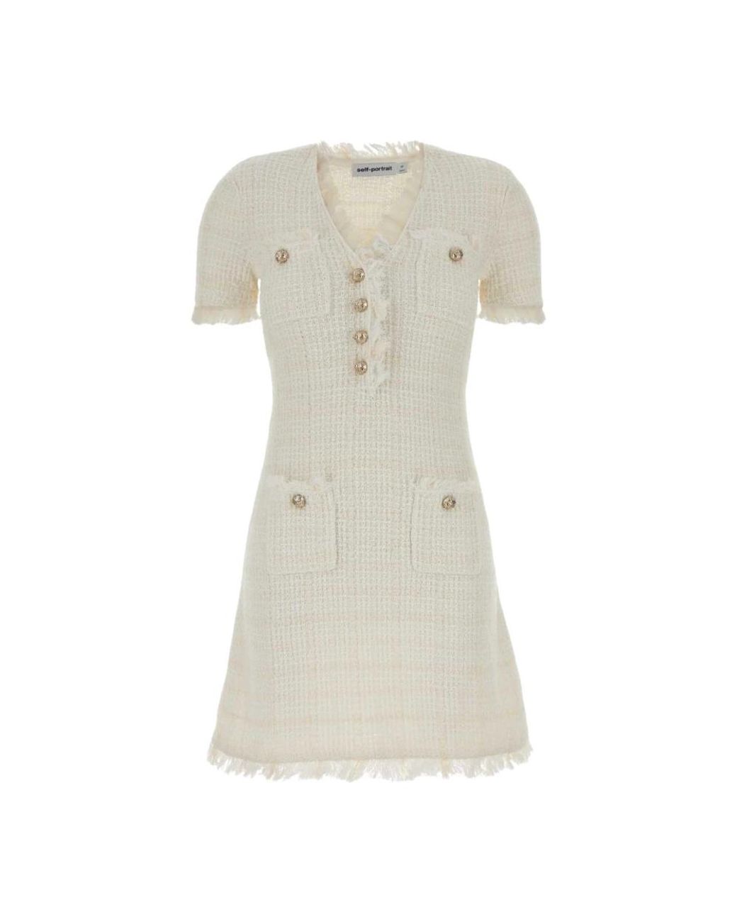 Short Dresses Self-Portrait de color White