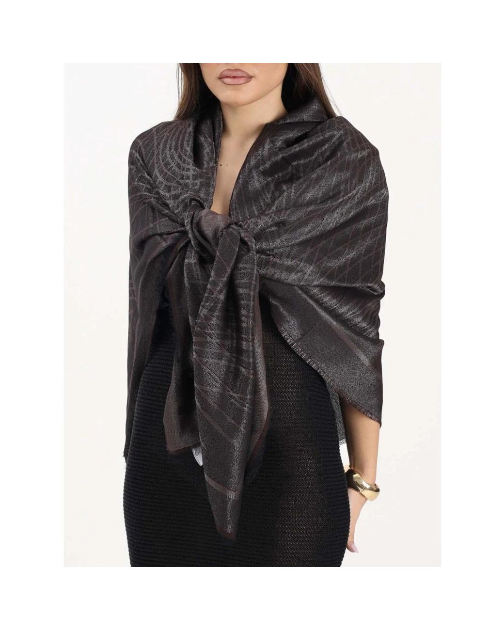 Elisabetta Franchi Brown Scarves