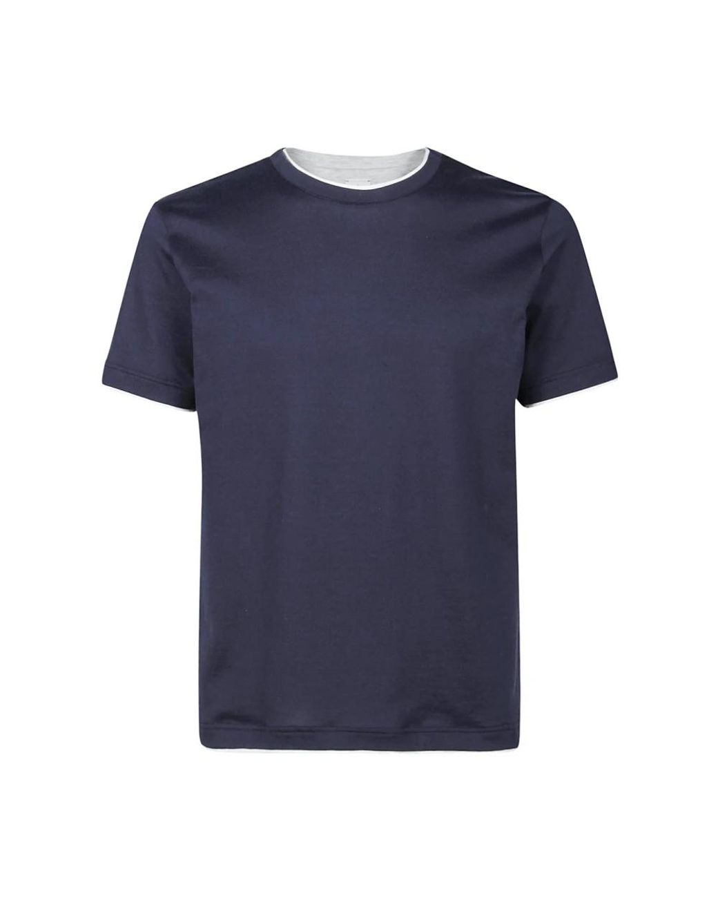Eleventy Tops ,Blauw ,Katoen Katoenen Jersey T-Shirt Met Ronde Hals in het Blue voor heren