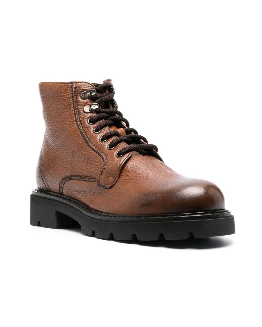 Casadei Brown Lace-Up Boots for men