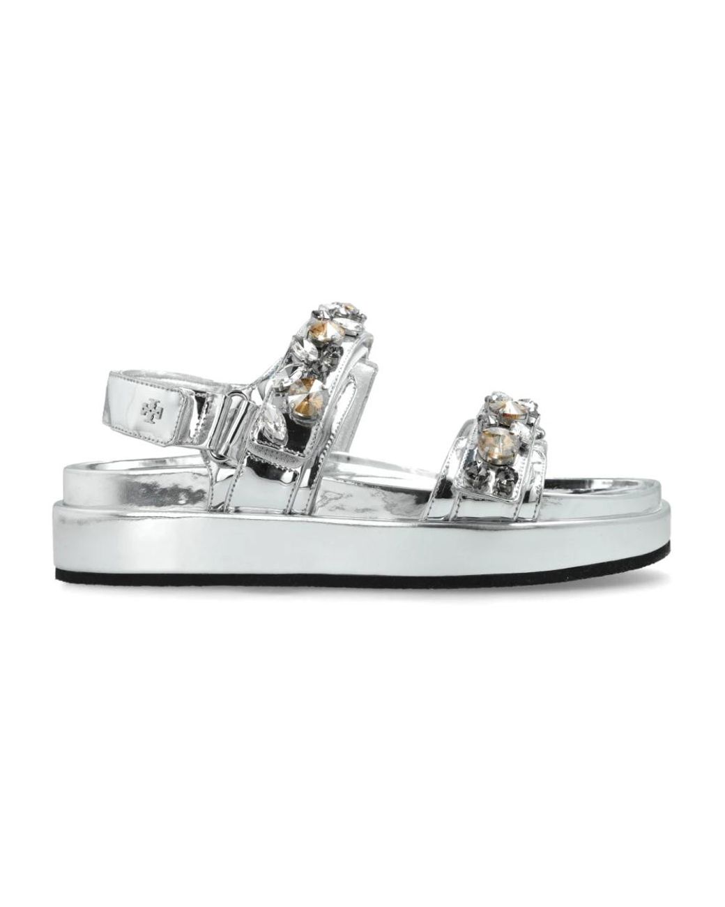 Tory Burch White Flat Sandals