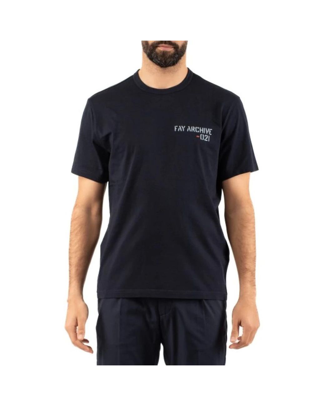 Fay T-Shirts in het Black voor heren