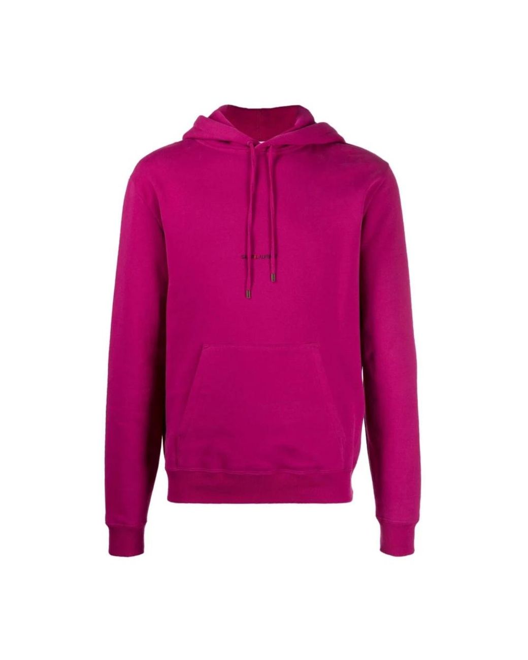 Saint Laurent Pink Rive Gauche Logo Hoodie for men