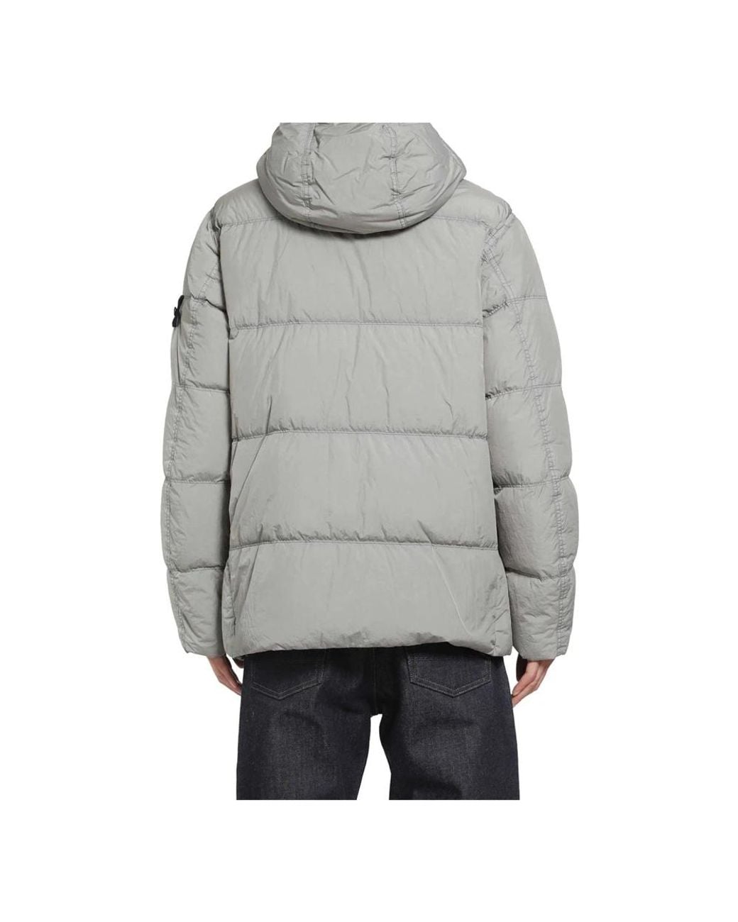 Stone Island Gray Down Jackets for men