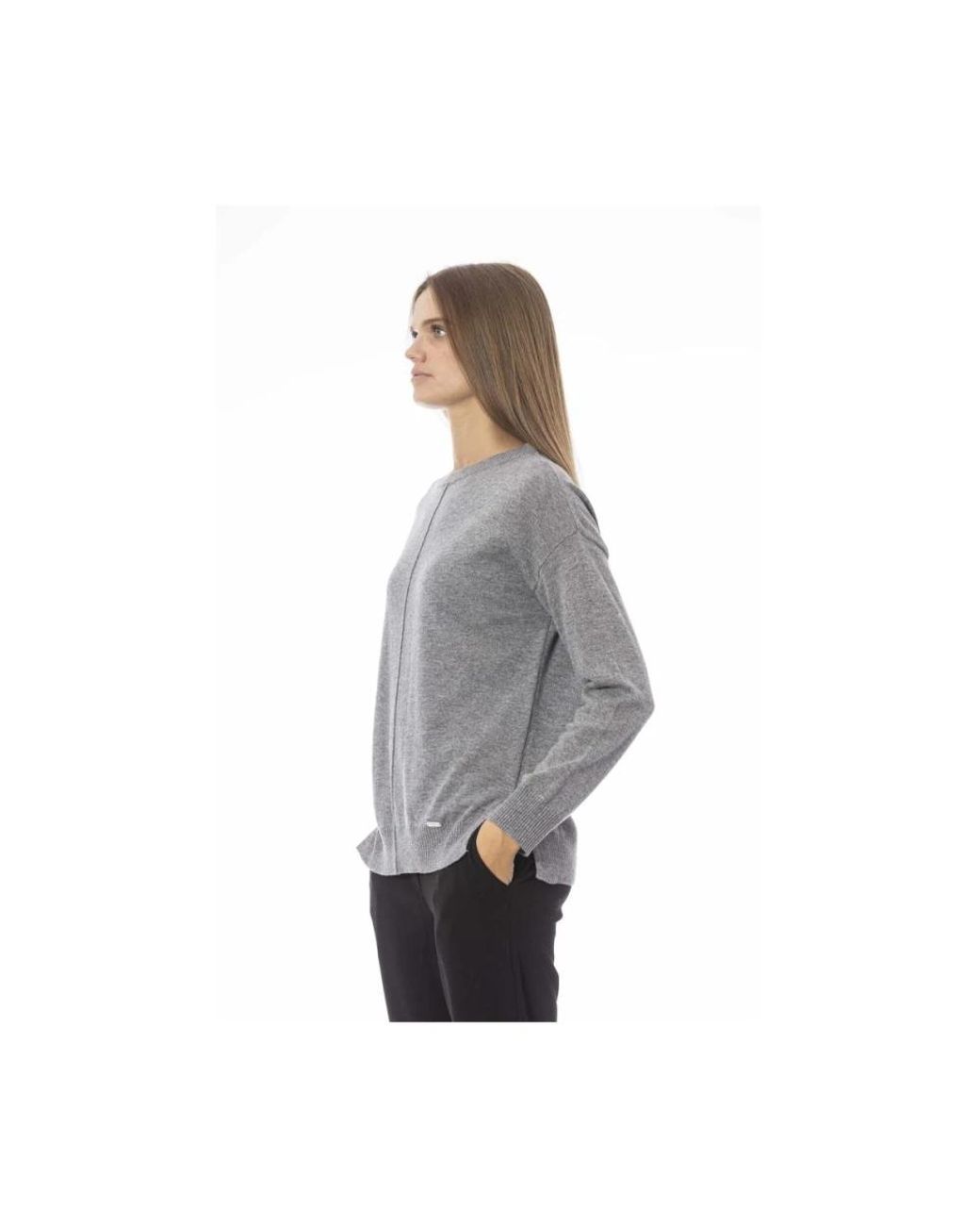 Baldinini Gray Round-Neck Knitwear