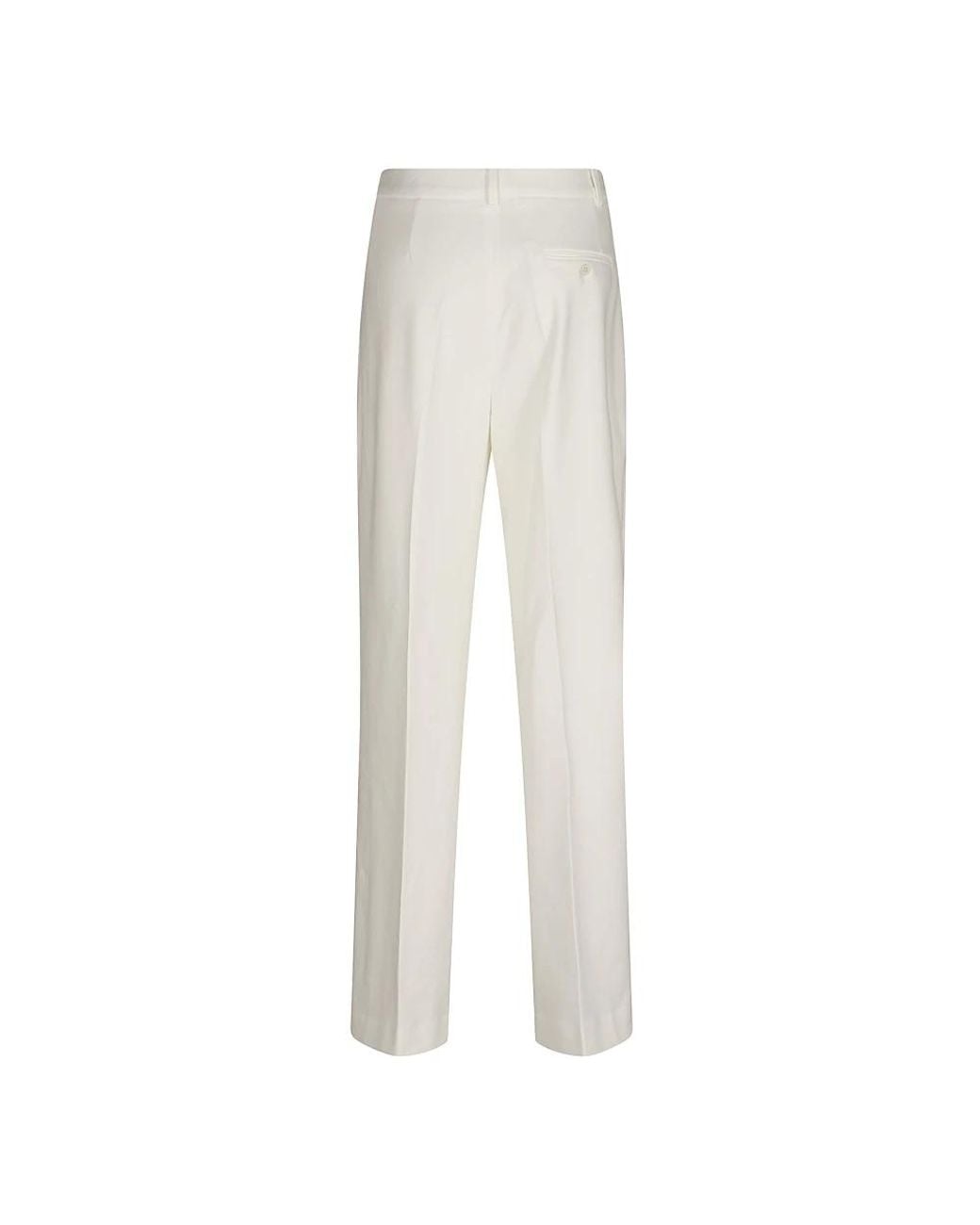 Circolo 1901 White Straight Trousers