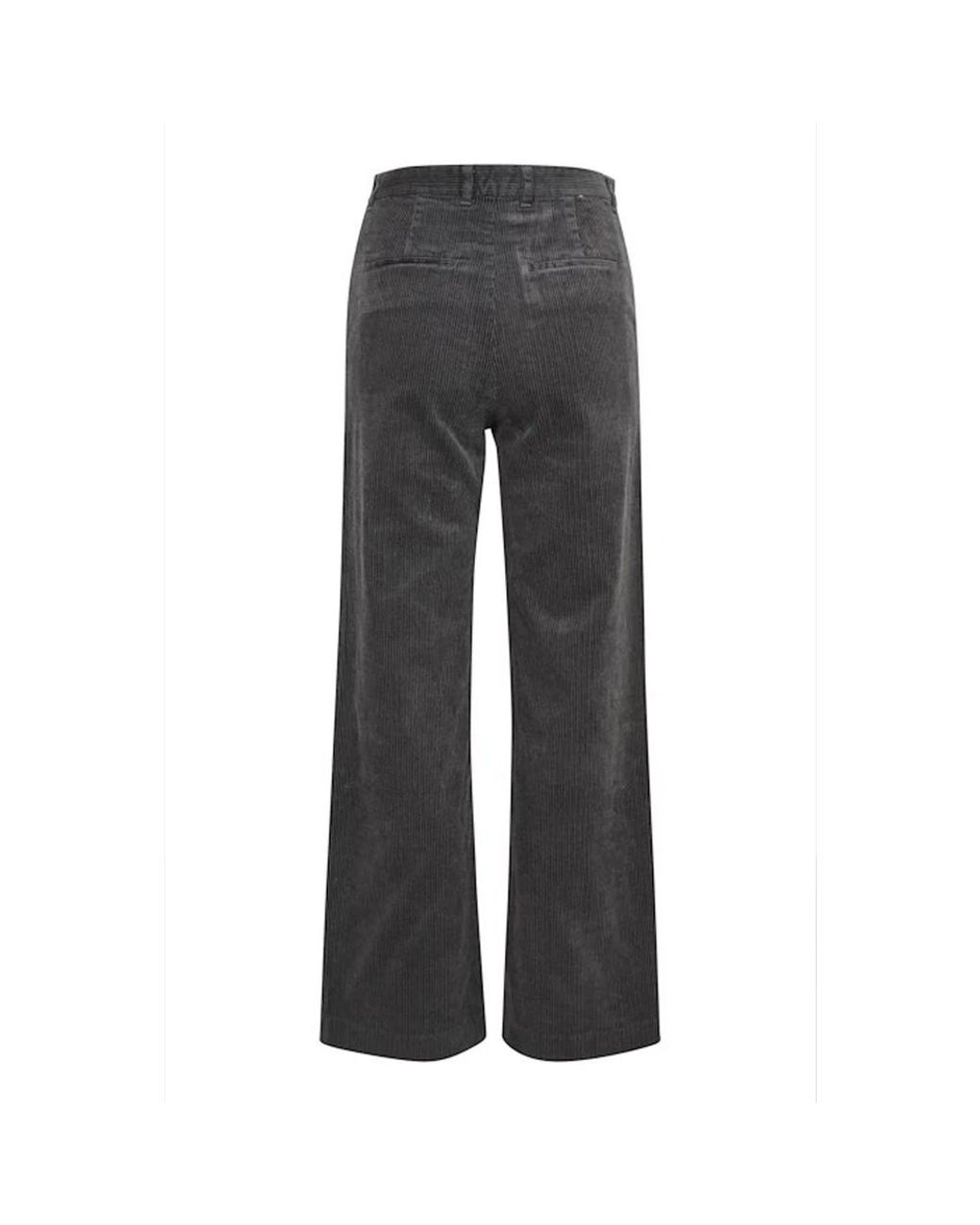 Part Two Gray Wide Trousers