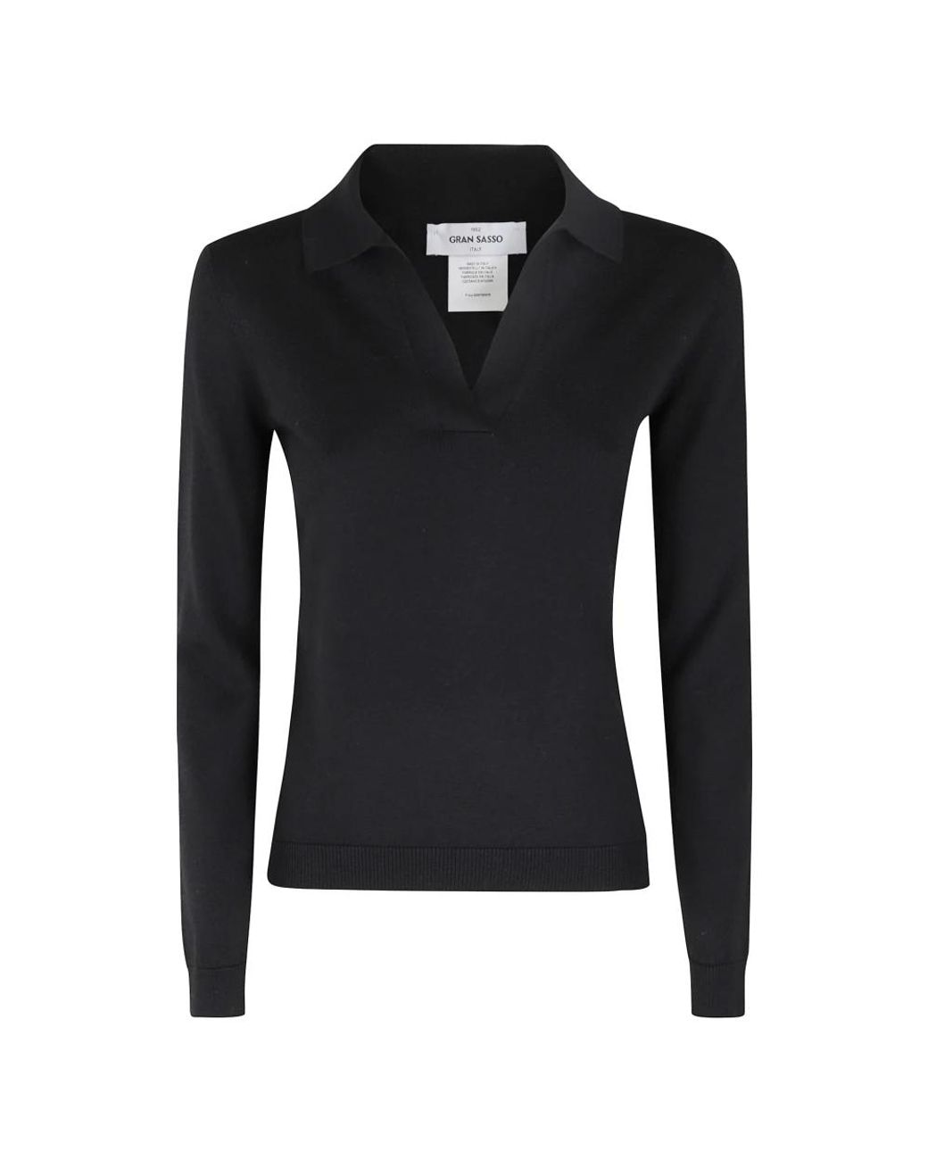 Gran Sasso Polo Sweater in het Black