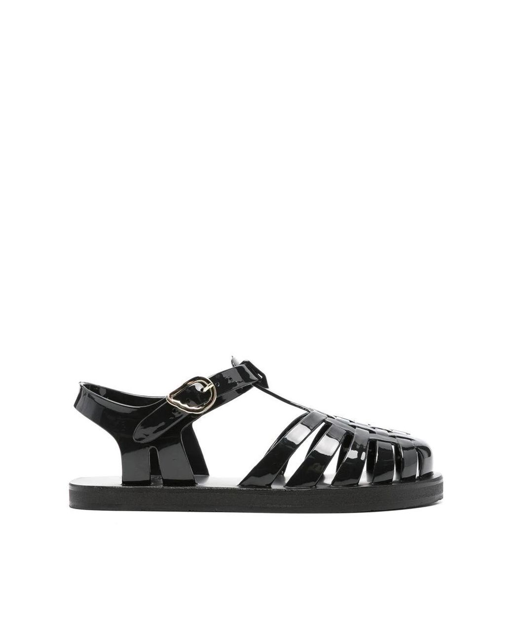 Ancient Greek Sandals Black Shoes